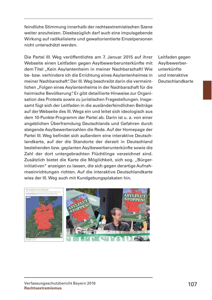 Seite 109 des Verfassungsschutzbericht 2016 Bayern