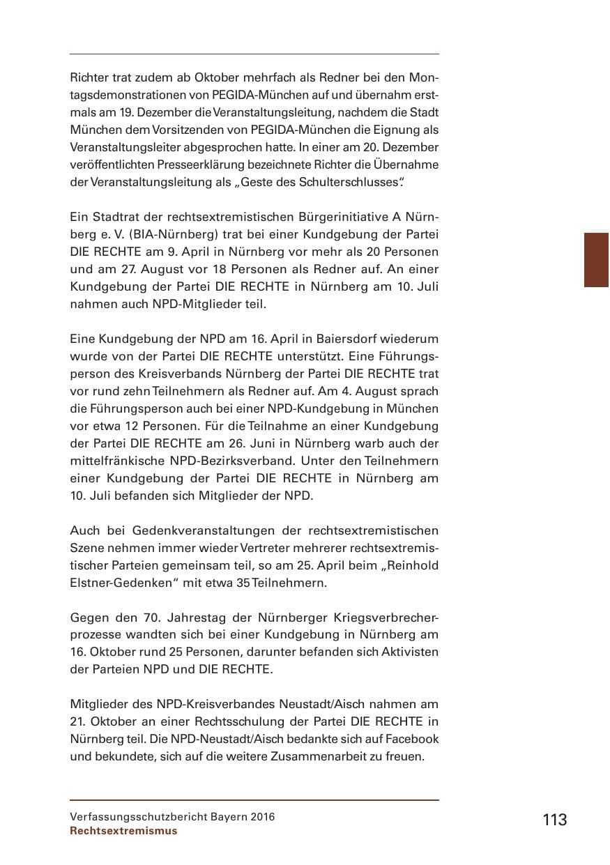 Seite 115 des Verfassungsschutzbericht 2016 Bayern