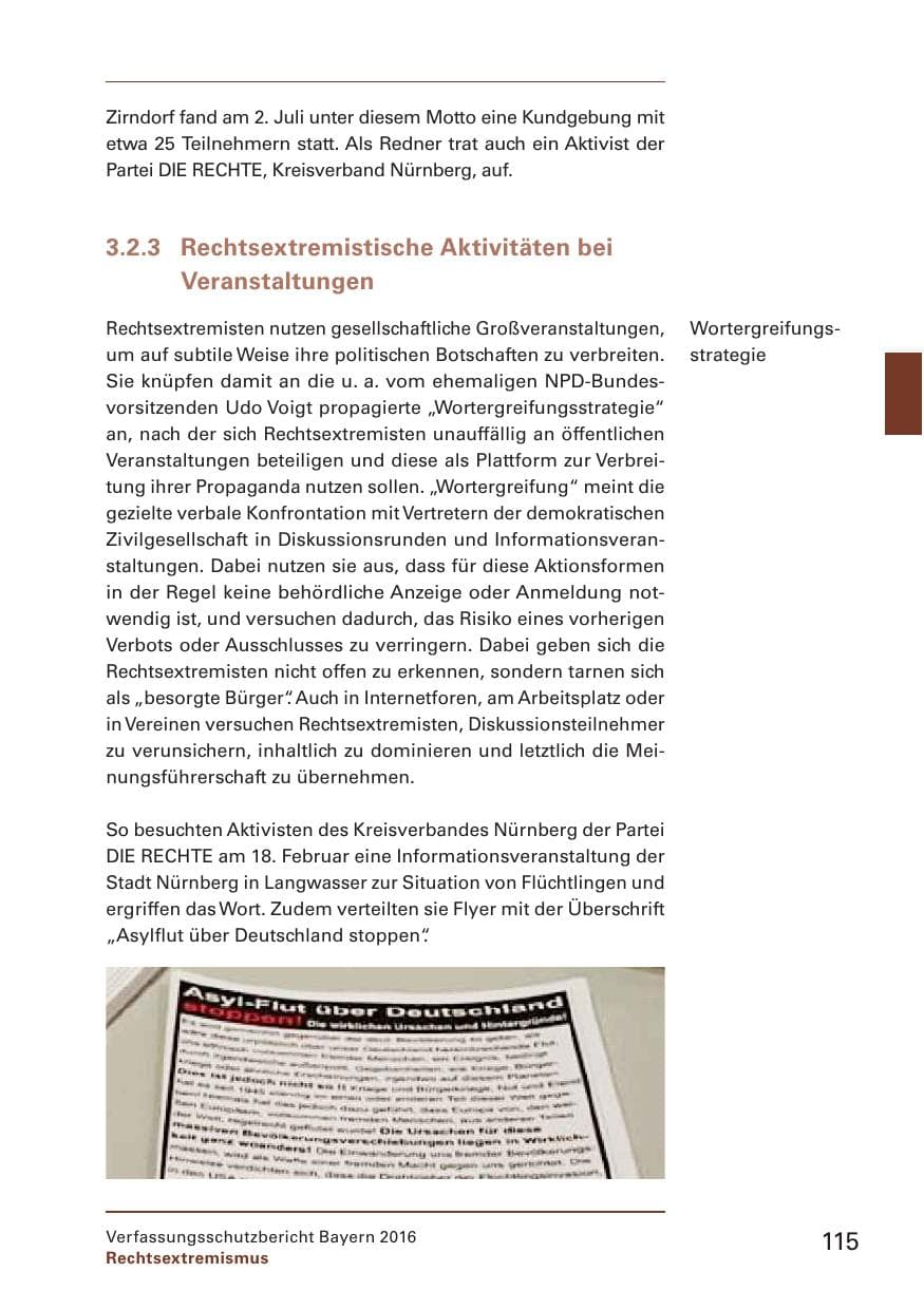 Seite 117 des Verfassungsschutzbericht 2016 Bayern