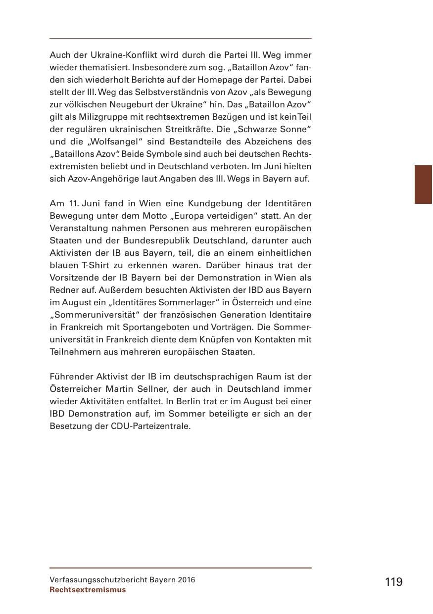 Seite 121 des Verfassungsschutzbericht 2016 Bayern