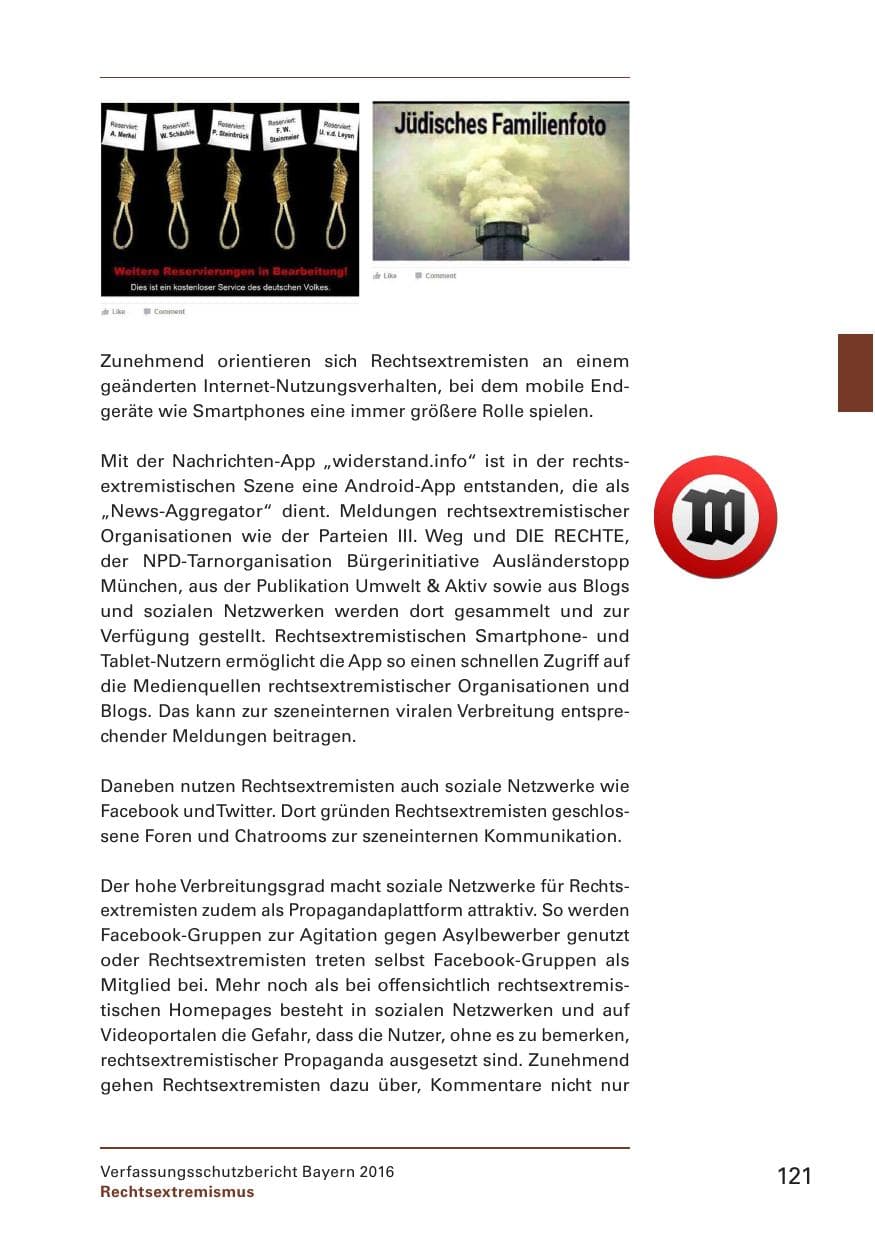 Seite 123 des Verfassungsschutzbericht 2016 Bayern