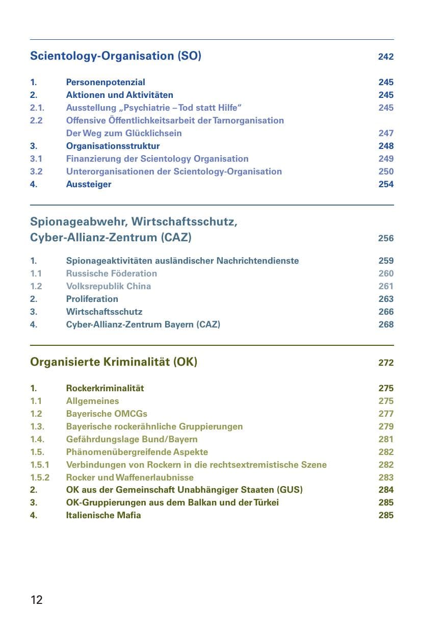 Seite 14 des Verfassungsschutzbericht 2016 Bayern