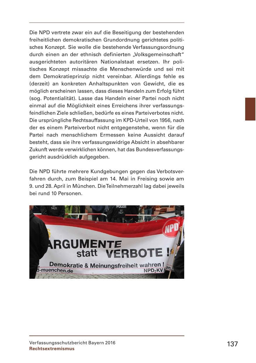 Seite 139 des Verfassungsschutzbericht 2016 Bayern