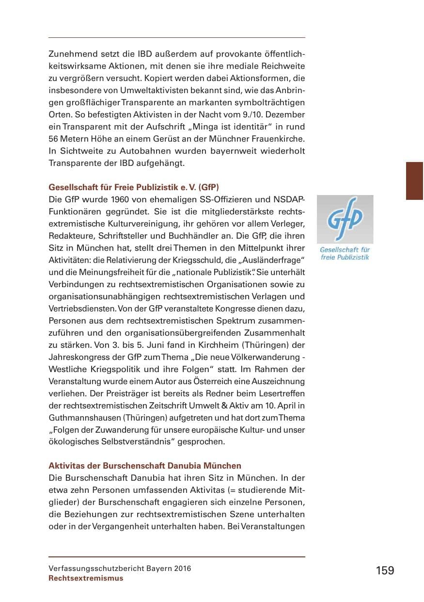 Seite 161 des Verfassungsschutzbericht 2016 Bayern