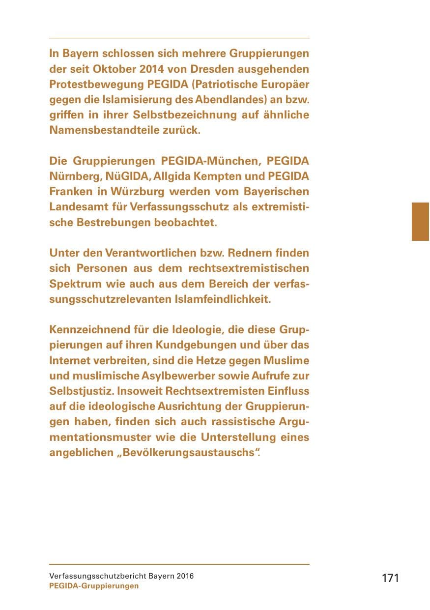Seite 173 des Verfassungsschutzbericht 2016 Bayern