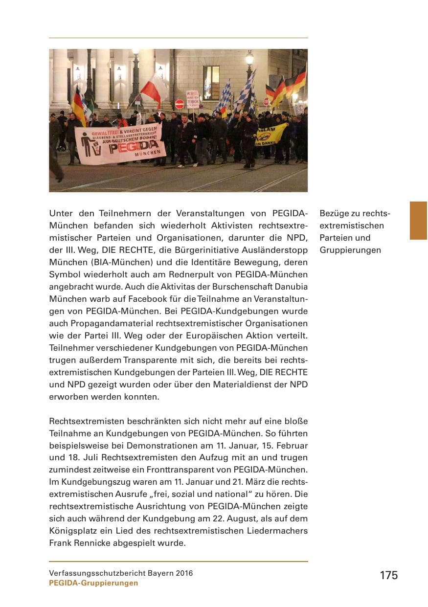 Seite 177 des Verfassungsschutzbericht 2016 Bayern