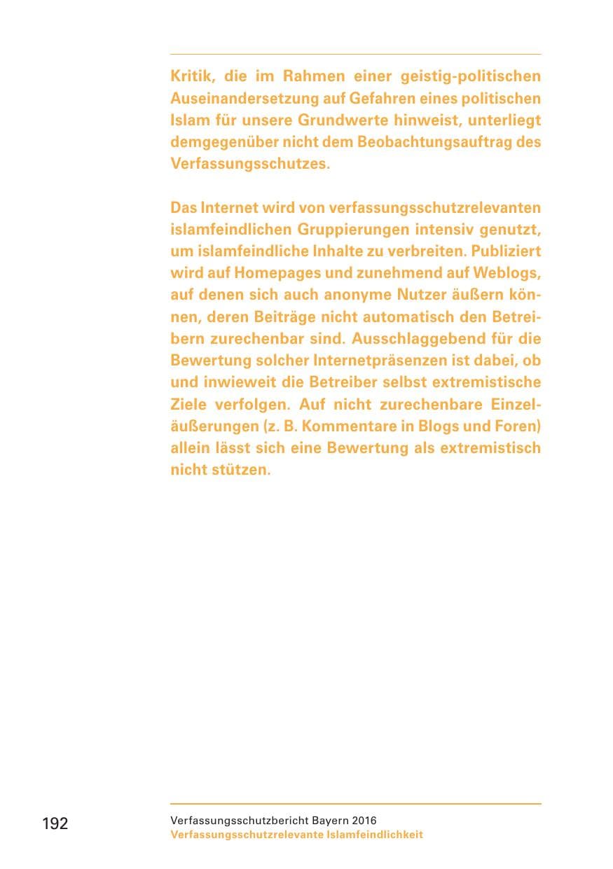 Seite 194 des Verfassungsschutzbericht 2016 Bayern