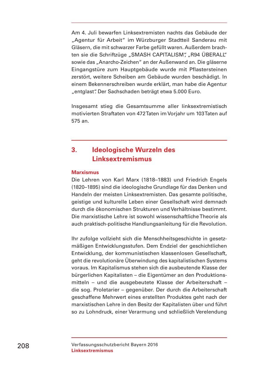 Seite 210 des Verfassungsschutzbericht 2016 Bayern