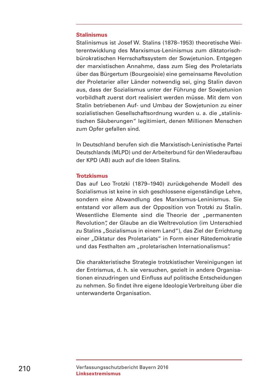 Seite 212 des Verfassungsschutzbericht 2016 Bayern