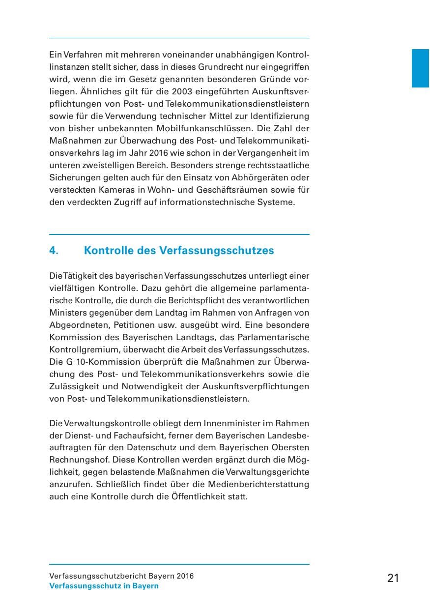 Seite 23 des Verfassungsschutzbericht 2016 Bayern