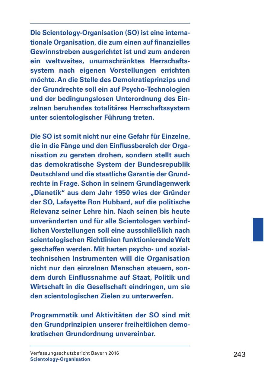 Seite 245 des Verfassungsschutzbericht 2016 Bayern