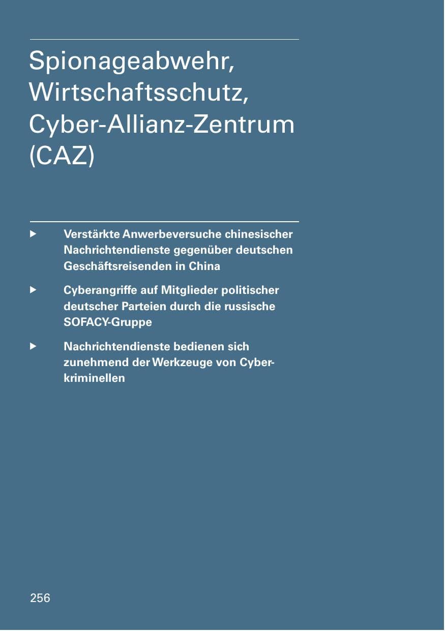 Seite 258 des Verfassungsschutzbericht 2016 Bayern