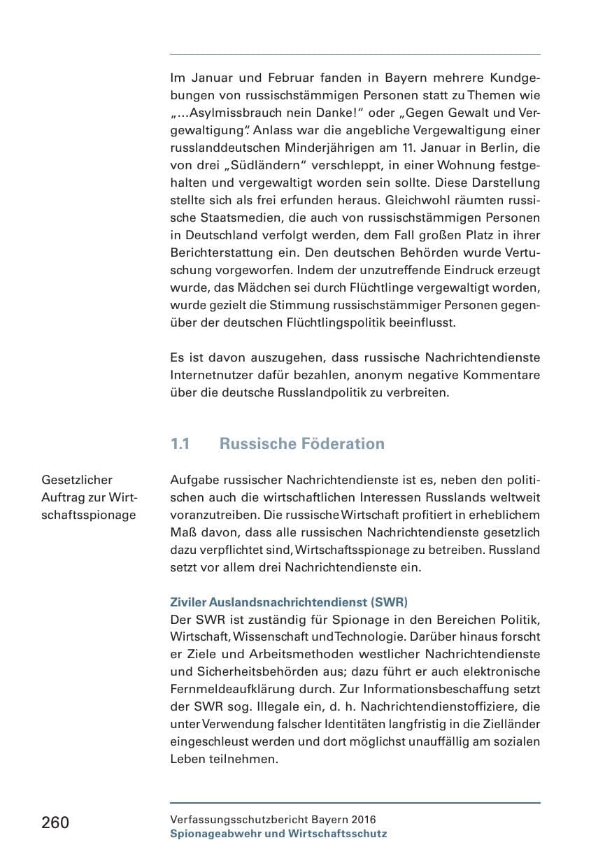 Seite 262 des Verfassungsschutzbericht 2016 Bayern