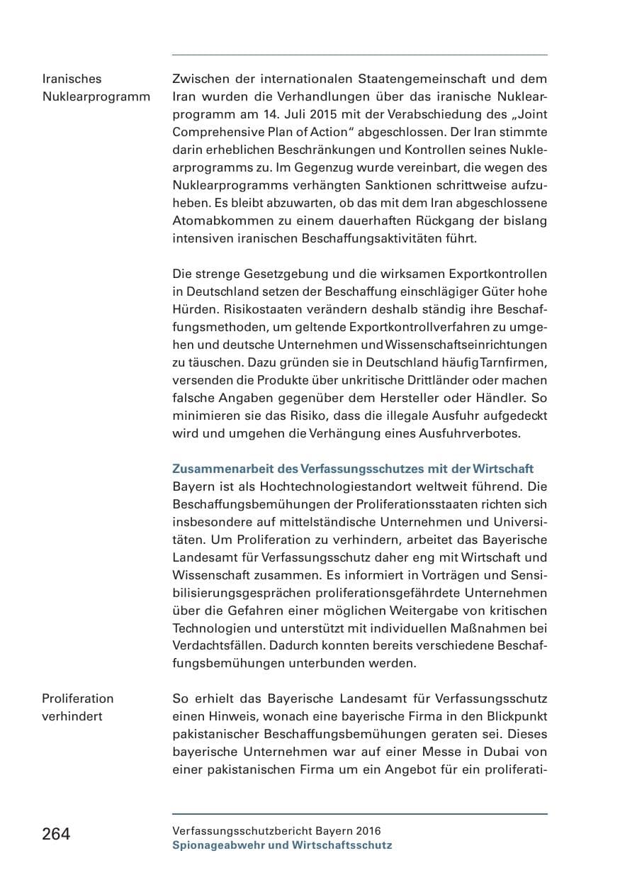 Seite 266 des Verfassungsschutzbericht 2016 Bayern