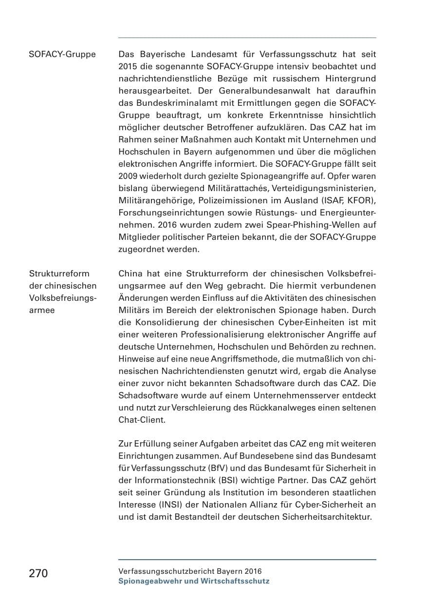 Seite 272 des Verfassungsschutzbericht 2016 Bayern