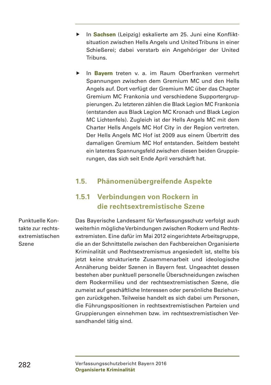 Seite 284 des Verfassungsschutzbericht 2016 Bayern