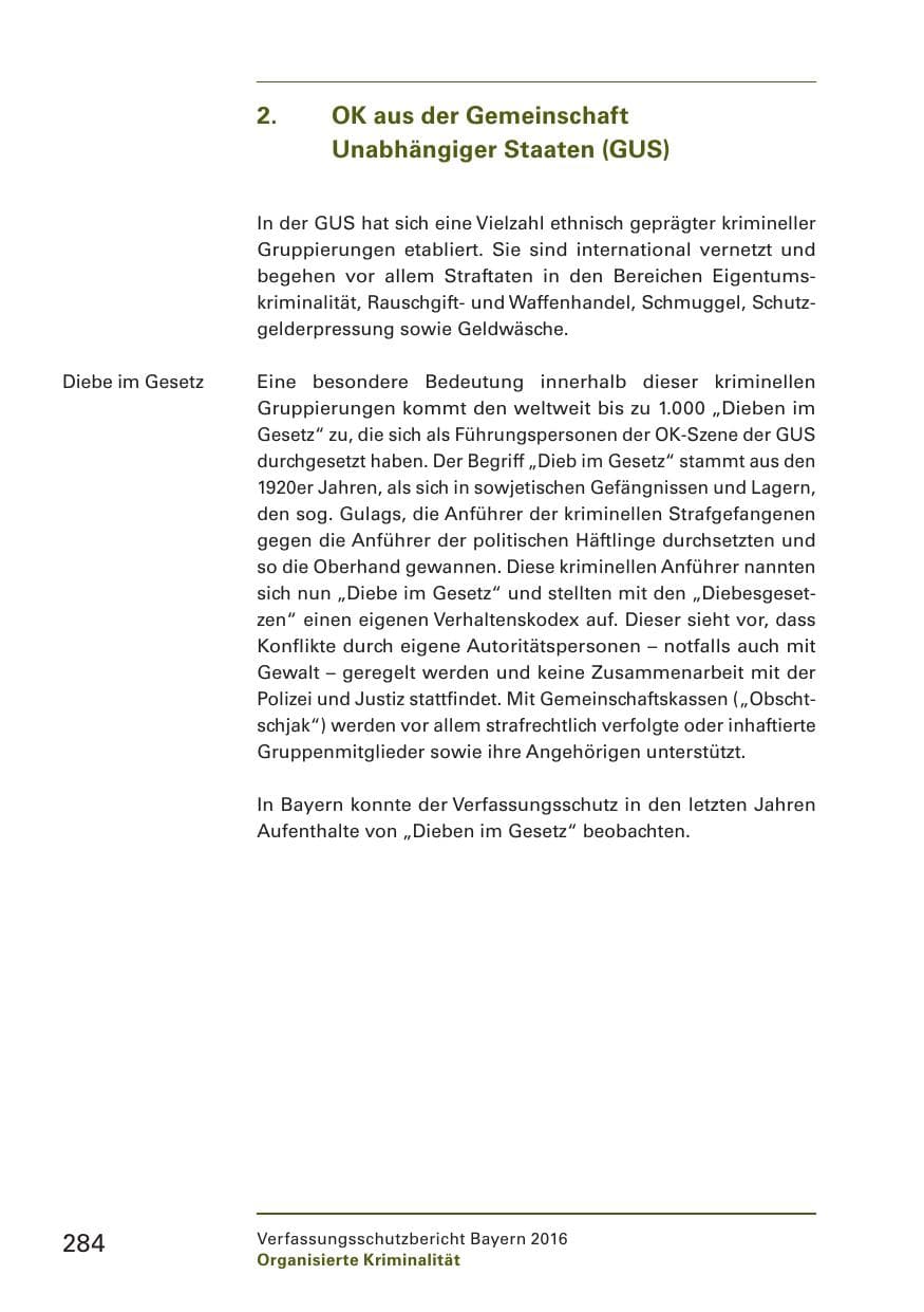 Seite 286 des Verfassungsschutzbericht 2016 Bayern