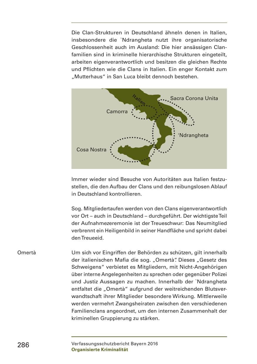 Seite 288 des Verfassungsschutzbericht 2016 Bayern