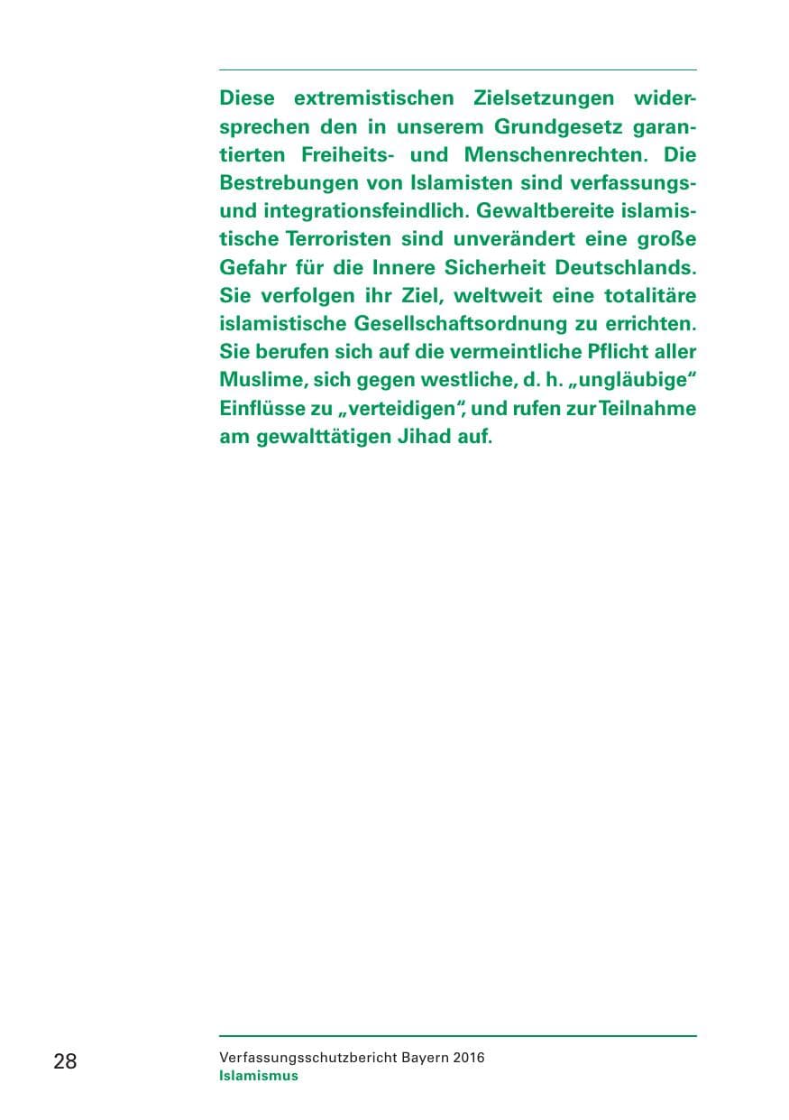 Seite 30 des Verfassungsschutzbericht 2016 Bayern