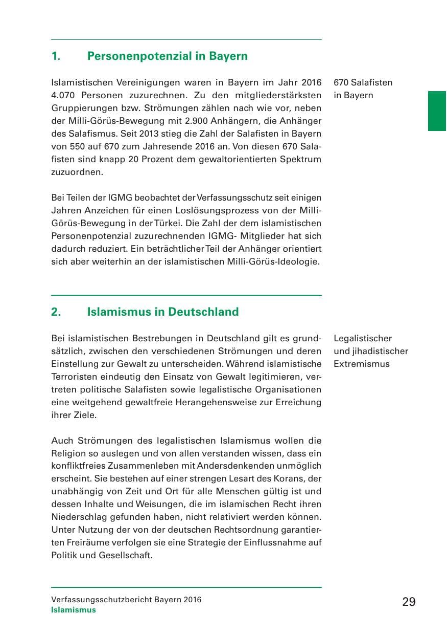 Seite 31 des Verfassungsschutzbericht 2016 Bayern
