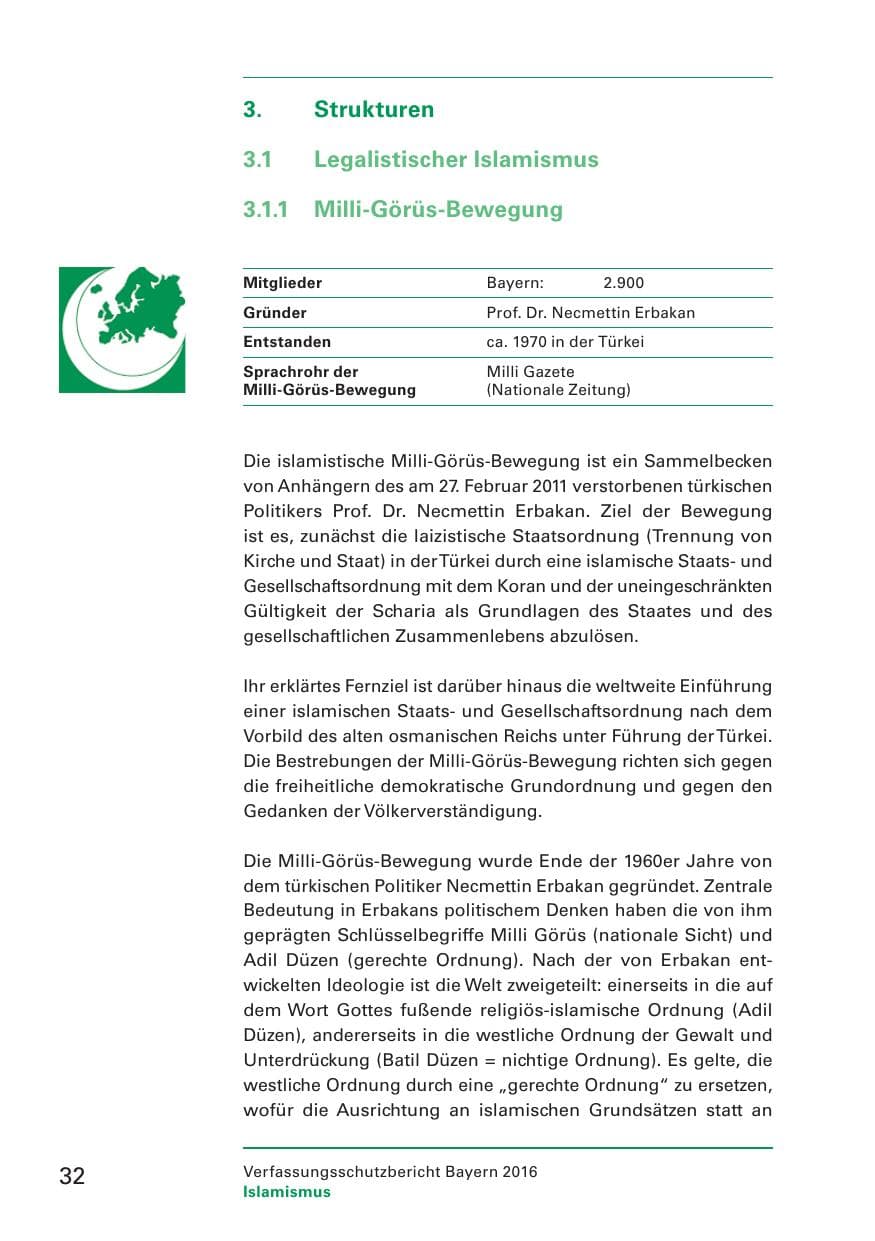 Seite 34 des Verfassungsschutzbericht 2016 Bayern