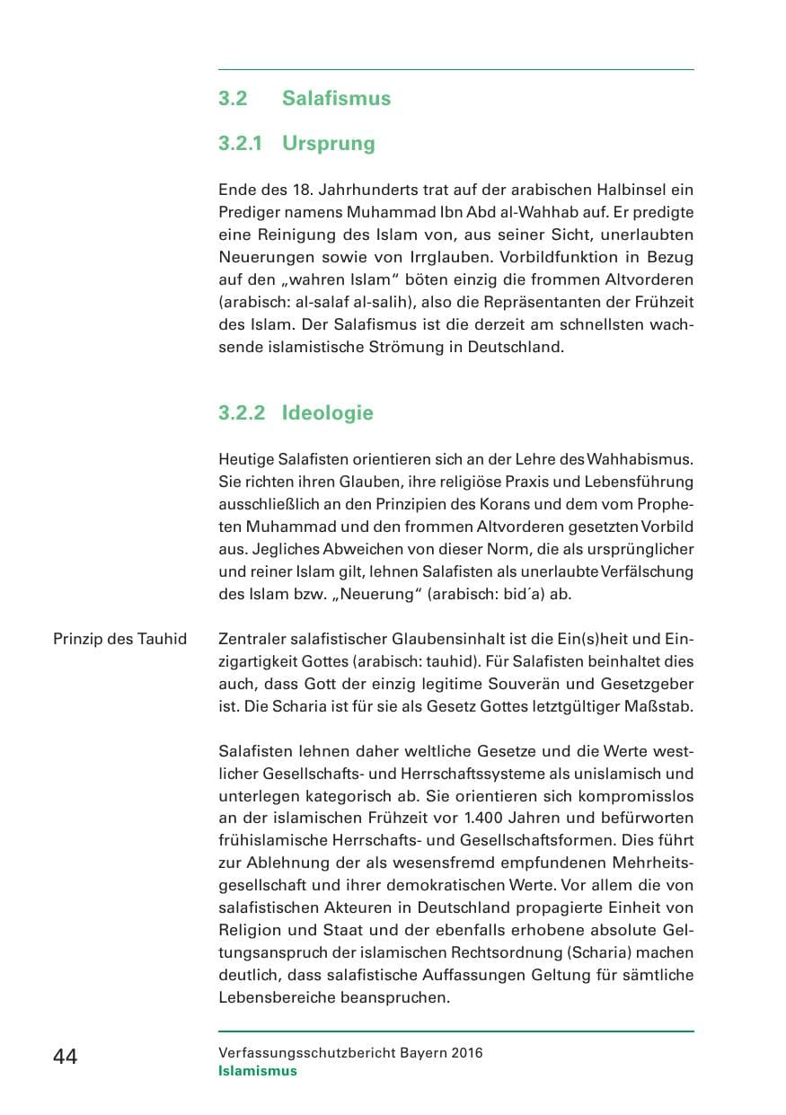 Seite 46 des Verfassungsschutzbericht 2016 Bayern