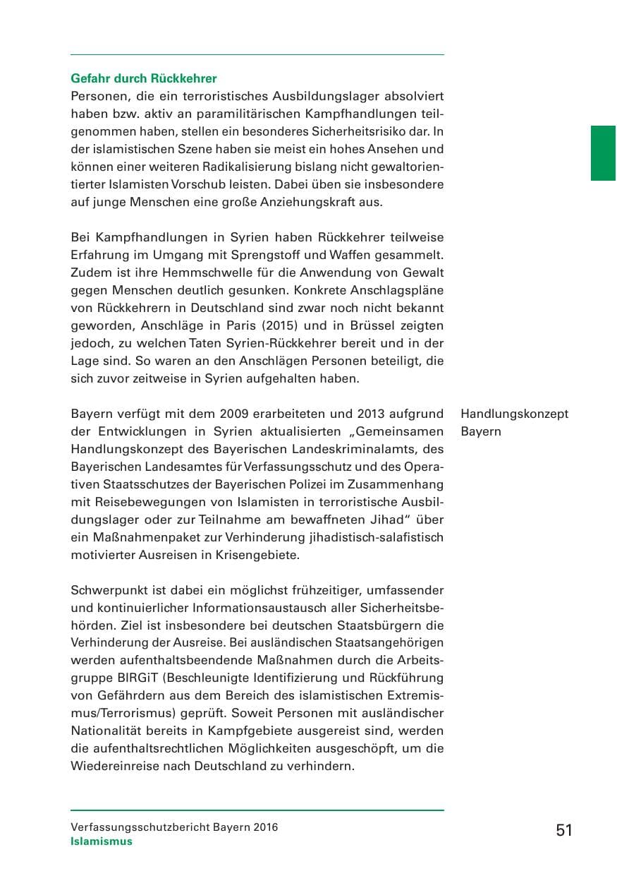 Seite 53 des Verfassungsschutzbericht 2016 Bayern