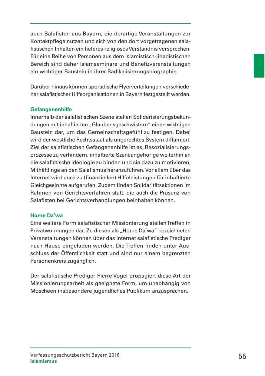 Seite 57 des Verfassungsschutzbericht 2016 Bayern