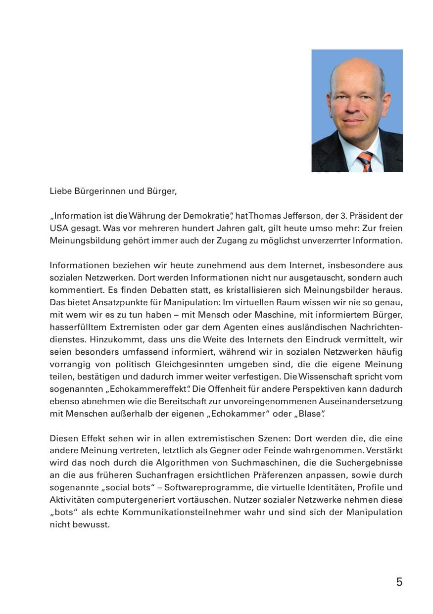 Seite 7 des Verfassungsschutzbericht 2016 Bayern
