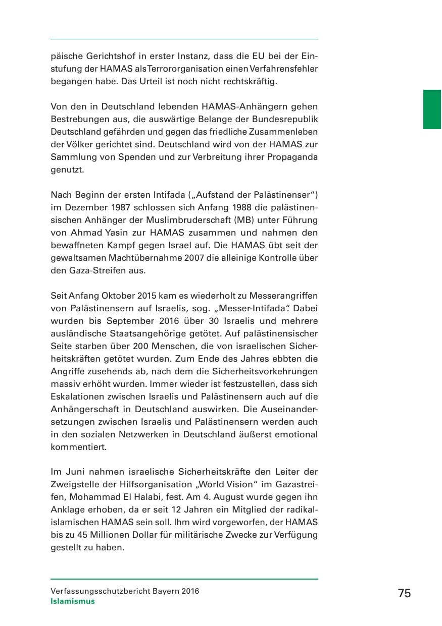 Seite 77 des Verfassungsschutzbericht 2016 Bayern