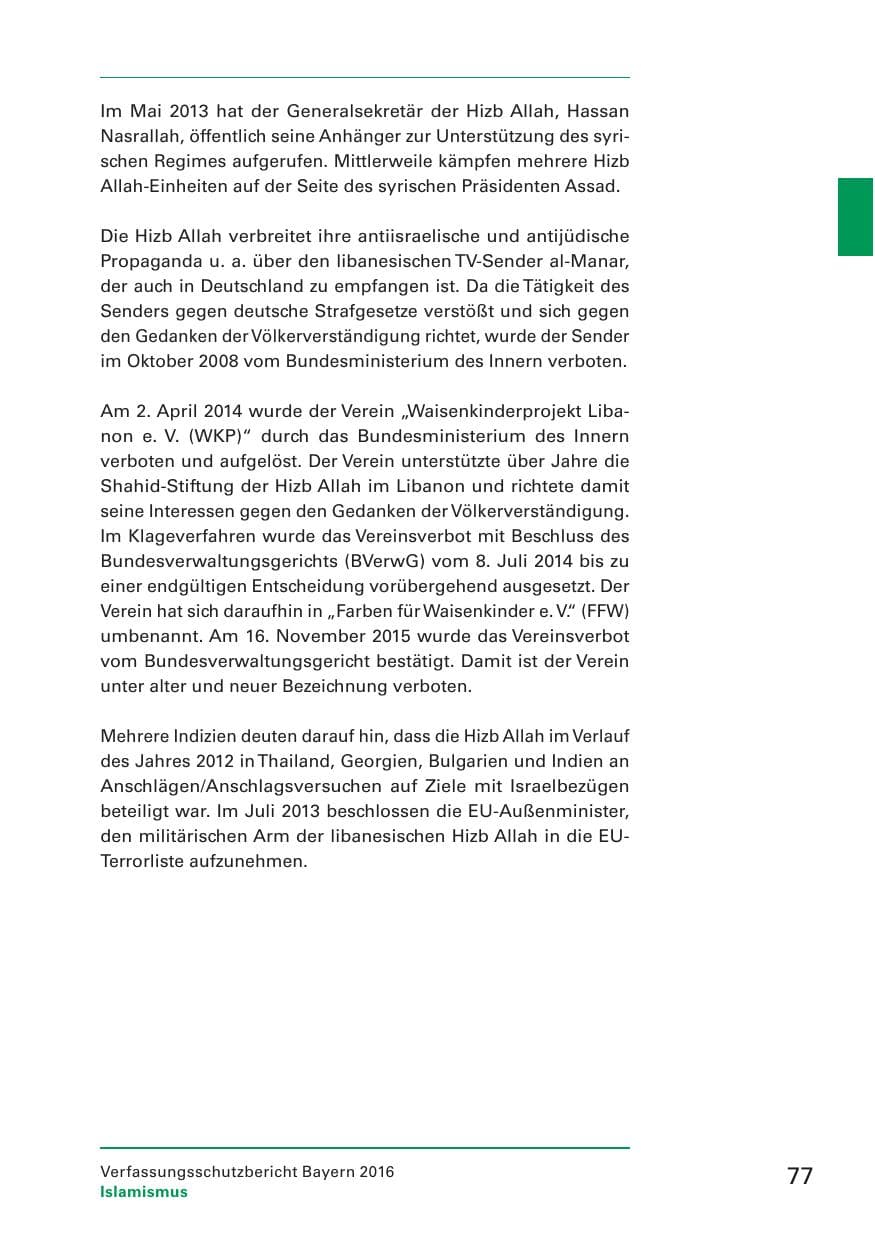 Seite 79 des Verfassungsschutzbericht 2016 Bayern