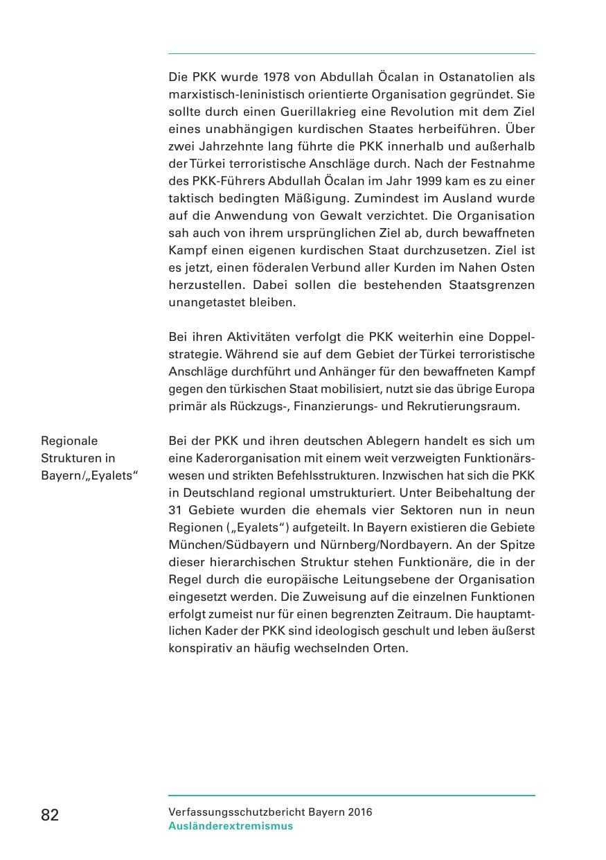 Seite 84 des Verfassungsschutzbericht 2016 Bayern
