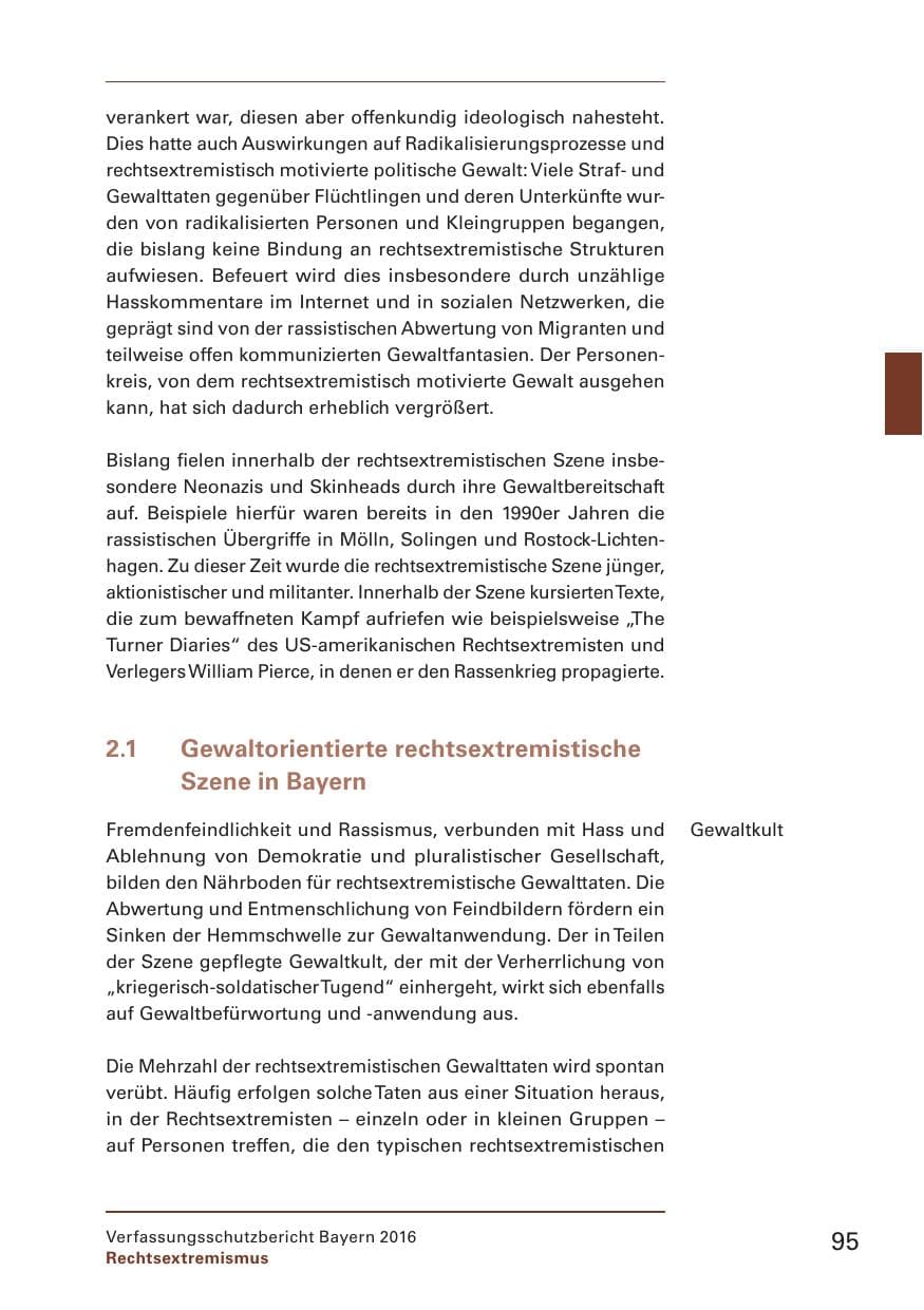 Seite 97 des Verfassungsschutzbericht 2016 Bayern