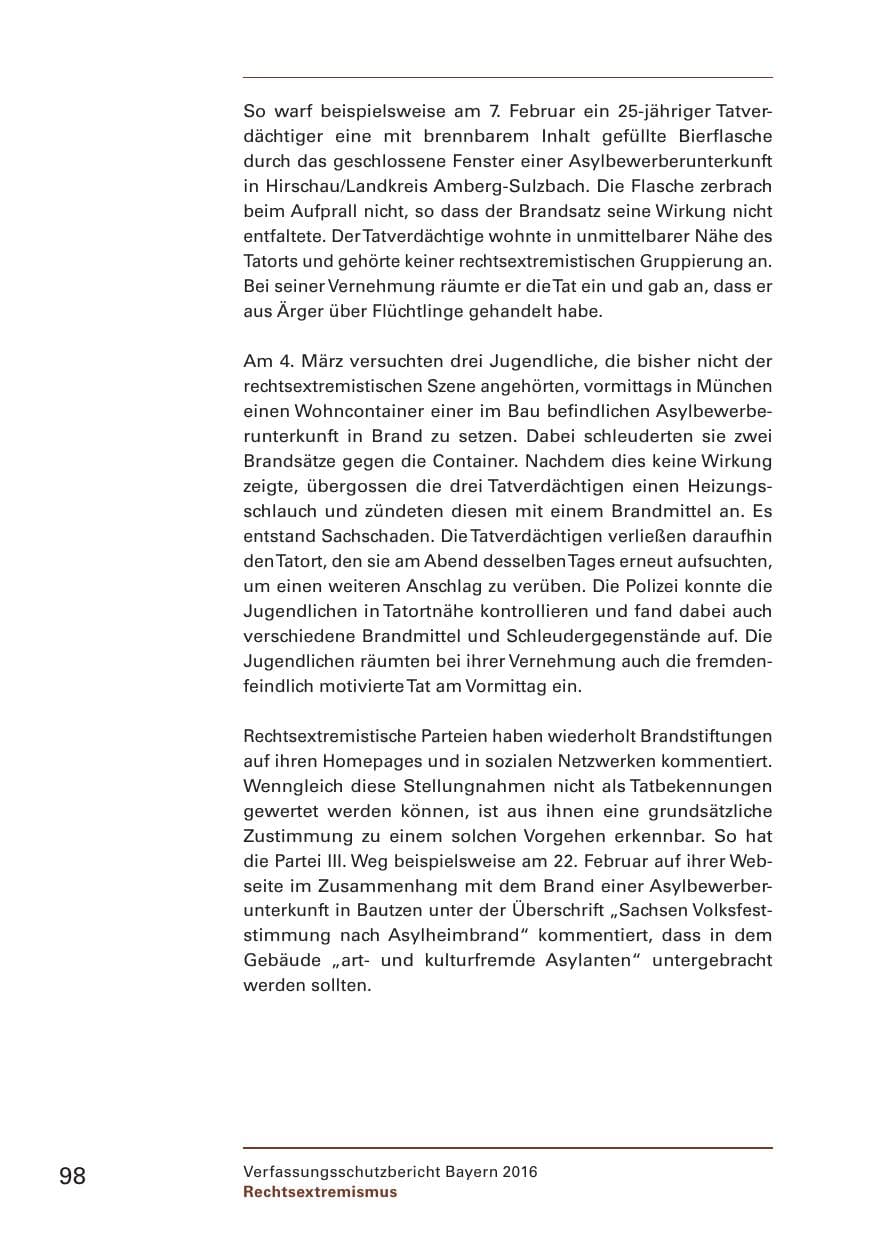 Seite 100 des Verfassungsschutzbericht 2016 Bayern