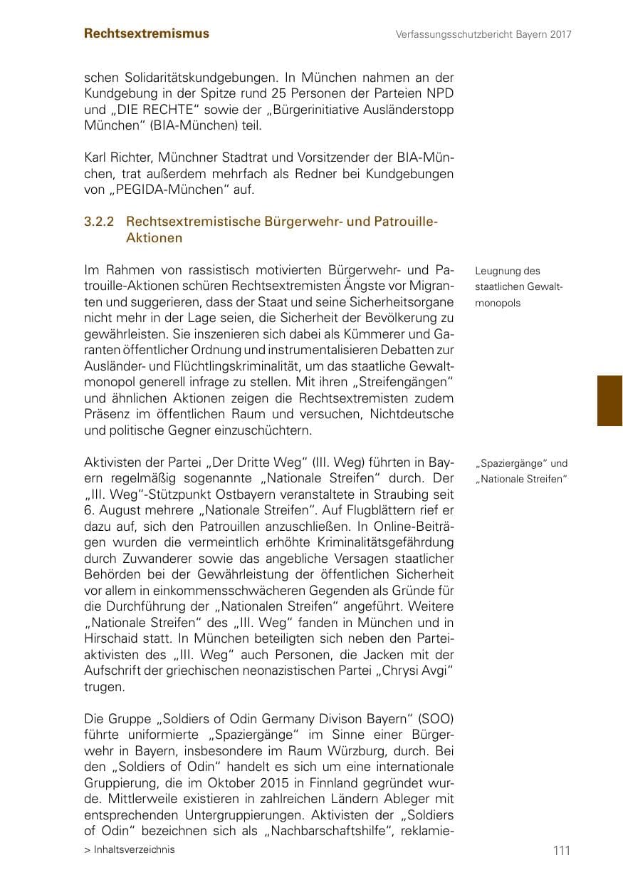 Seite 111 des Verfassungsschutzbericht 2017 Bayern