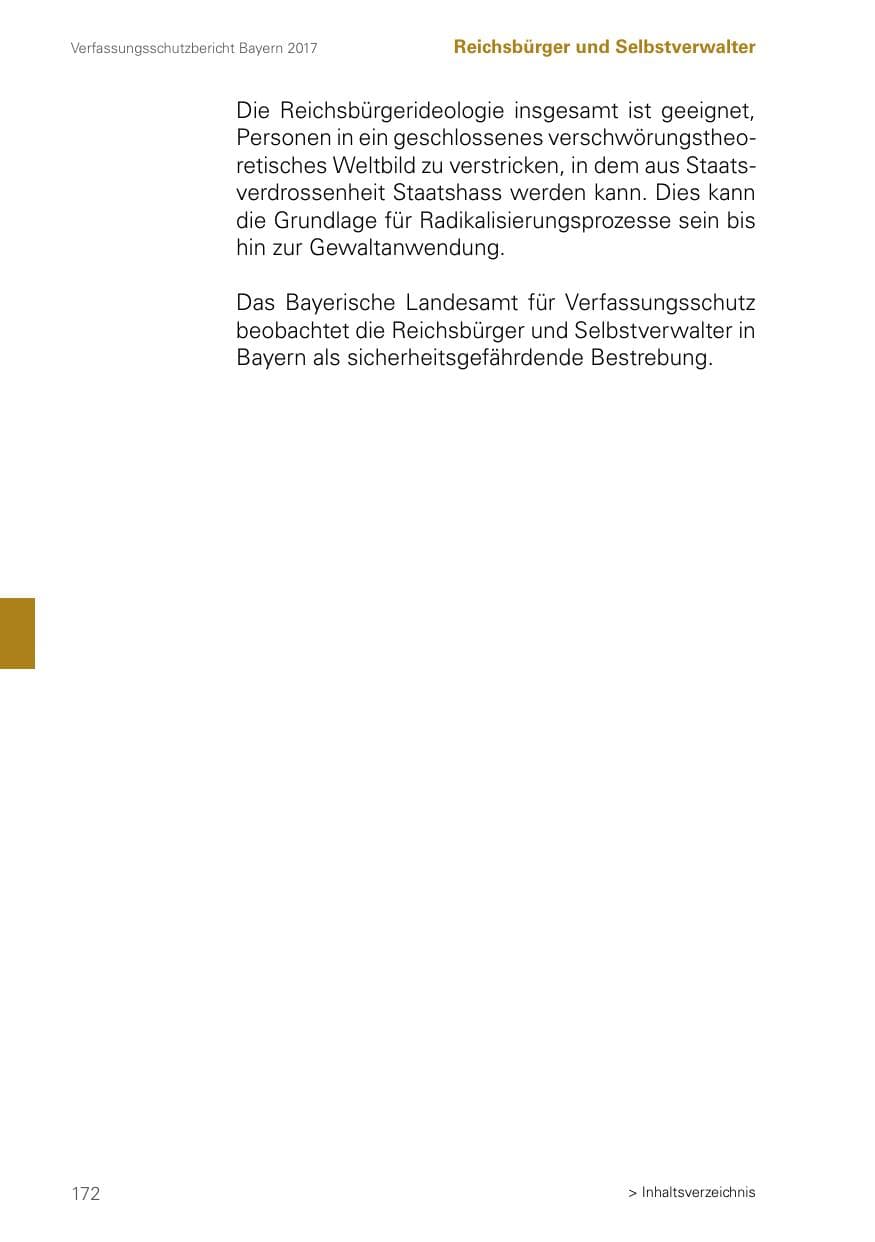 Seite 172 des Verfassungsschutzbericht 2017 Bayern