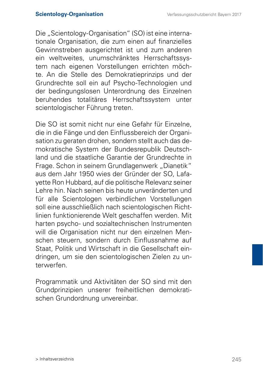 Seite 245 des Verfassungsschutzbericht 2017 Bayern