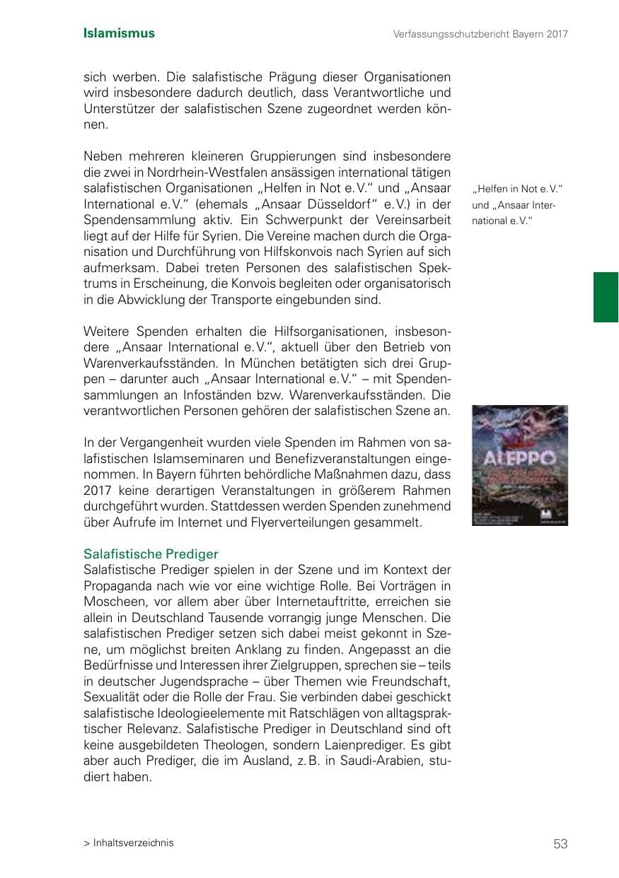 Seite 53 des Verfassungsschutzbericht 2017 Bayern