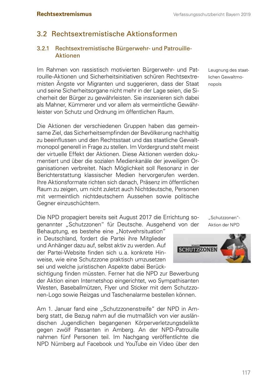 Seite 117 des Verfassungsschutzbericht 2019 Bayern