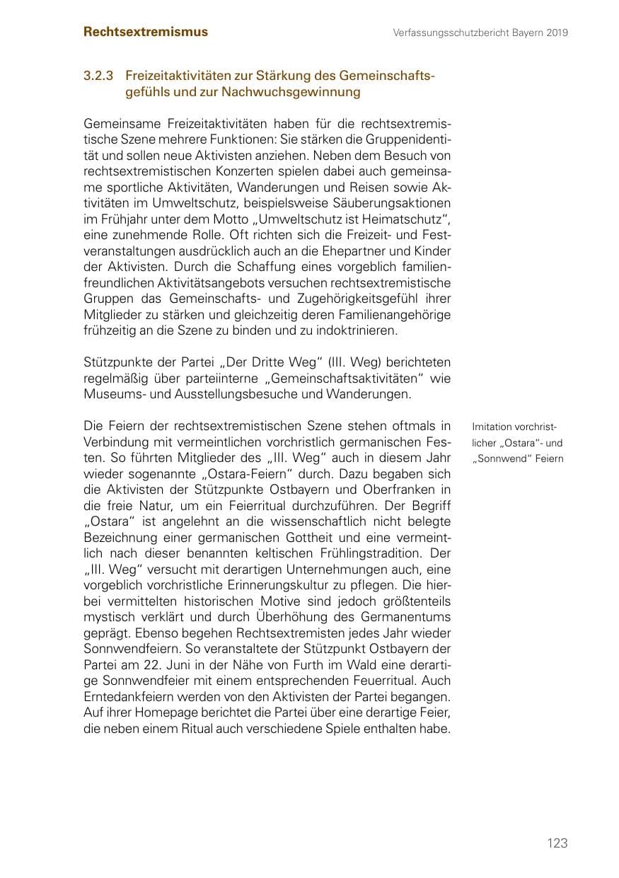 Seite 123 des Verfassungsschutzbericht 2019 Bayern