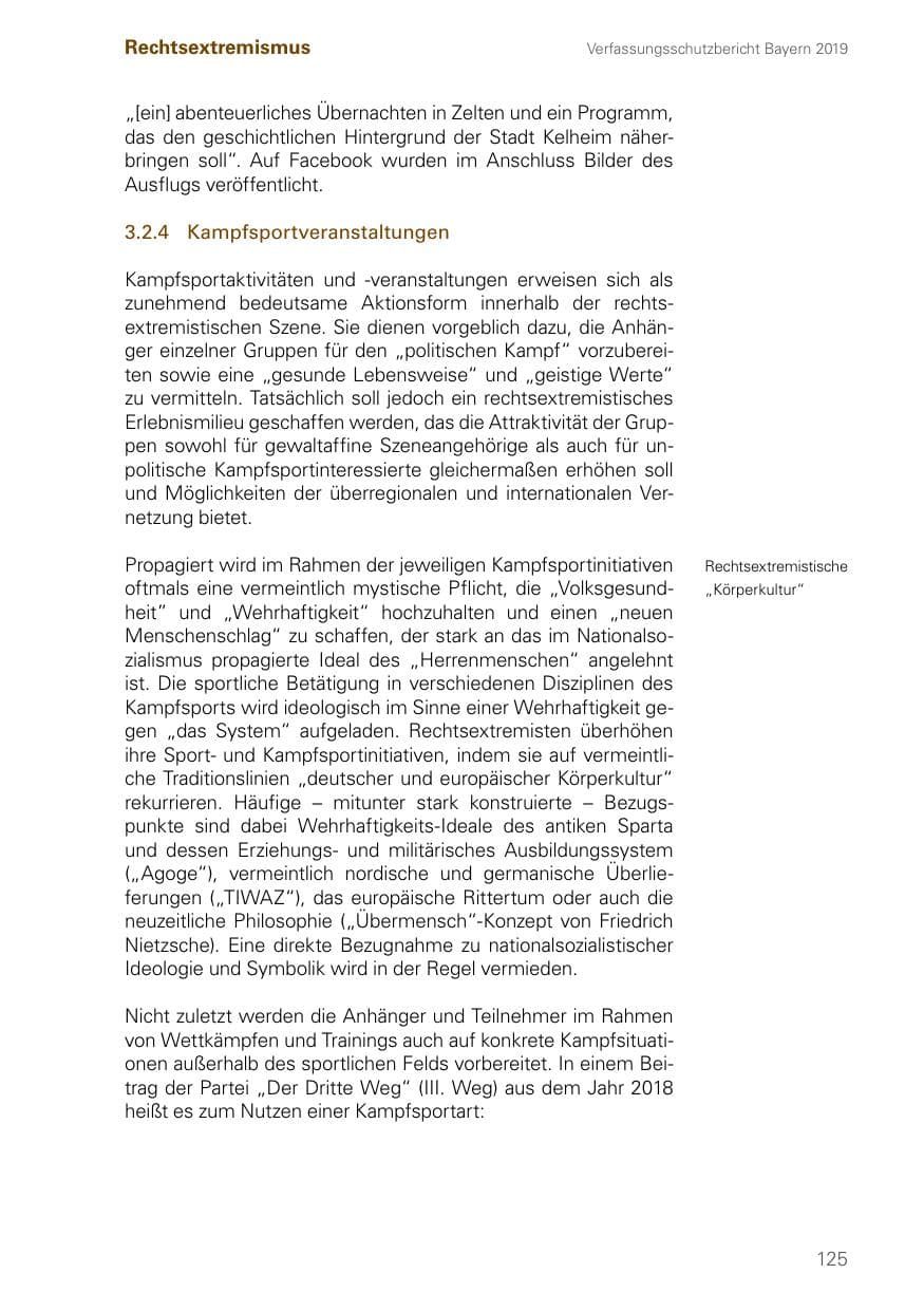 Seite 125 des Verfassungsschutzbericht 2019 Bayern