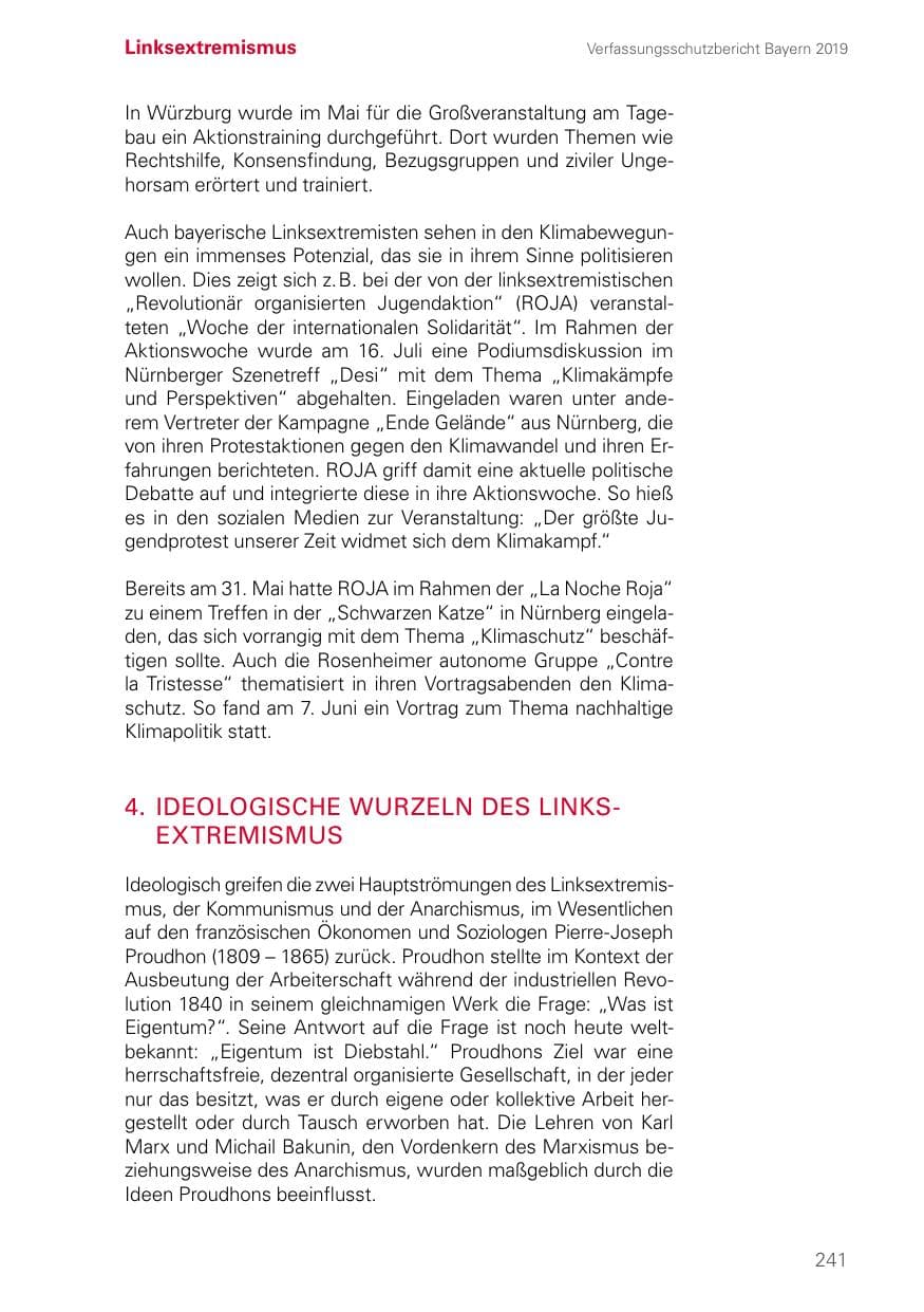 Seite 241 des Verfassungsschutzbericht 2019 Bayern