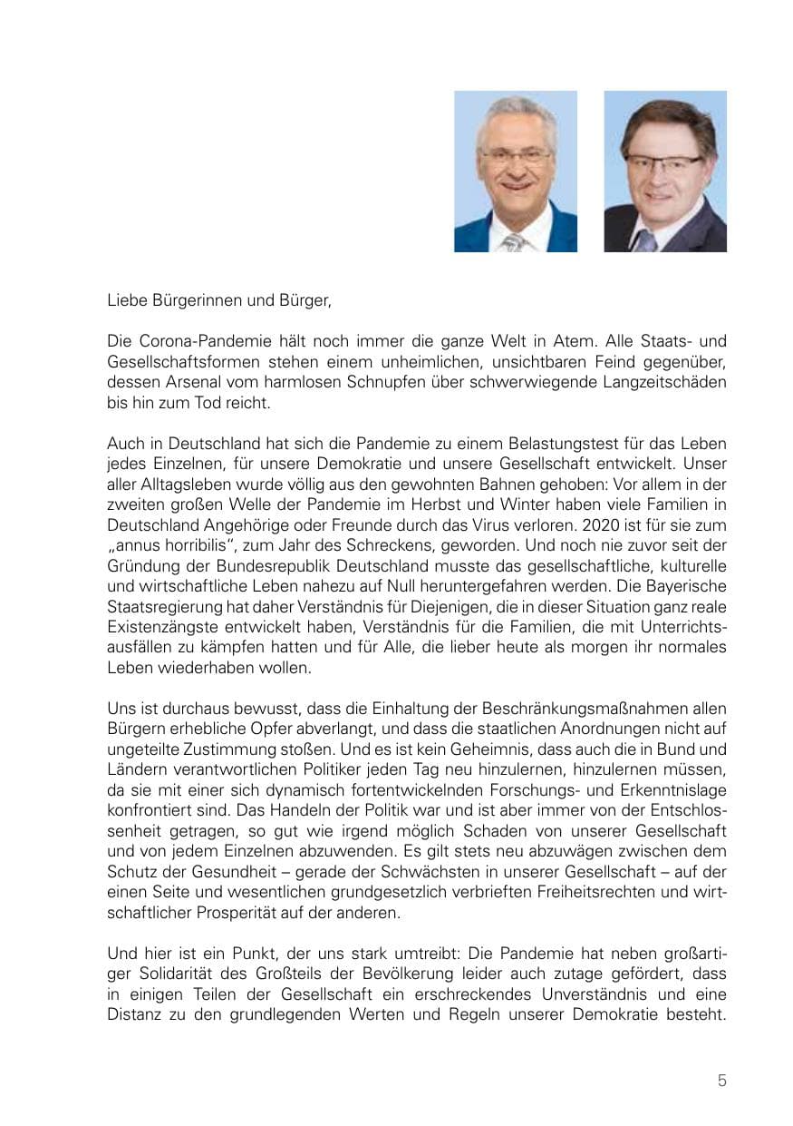 Seite 5 des Verfassungsschutzbericht 2020 Bayern