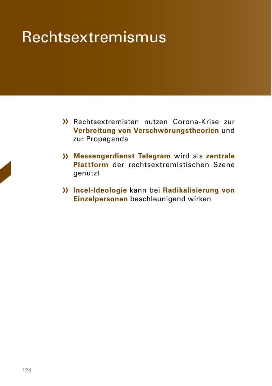 Seite 124 des Verfassungsschutzbericht 2021 Bayern