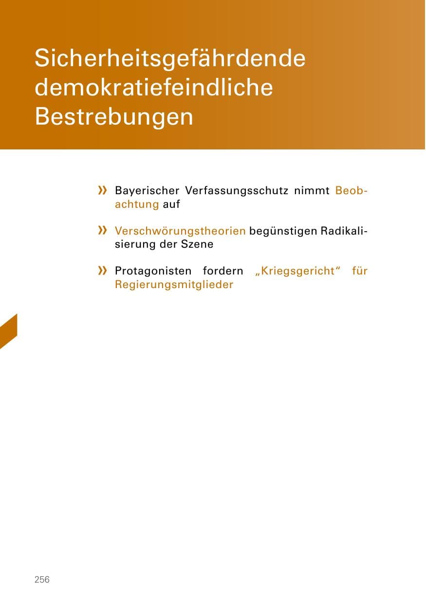 Seite 256 des Verfassungsschutzbericht 2021 Bayern