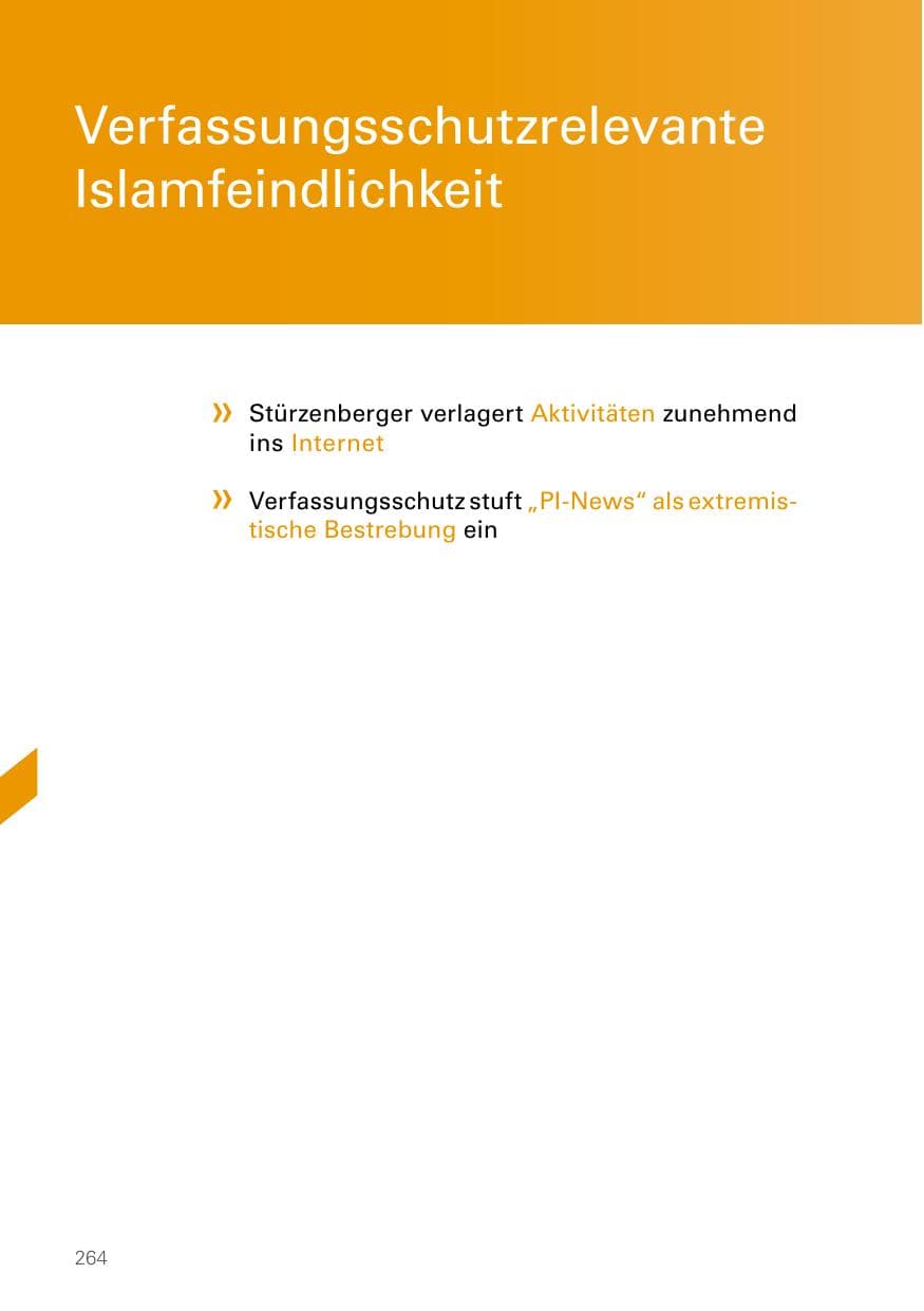 Seite 264 des Verfassungsschutzbericht 2021 Bayern