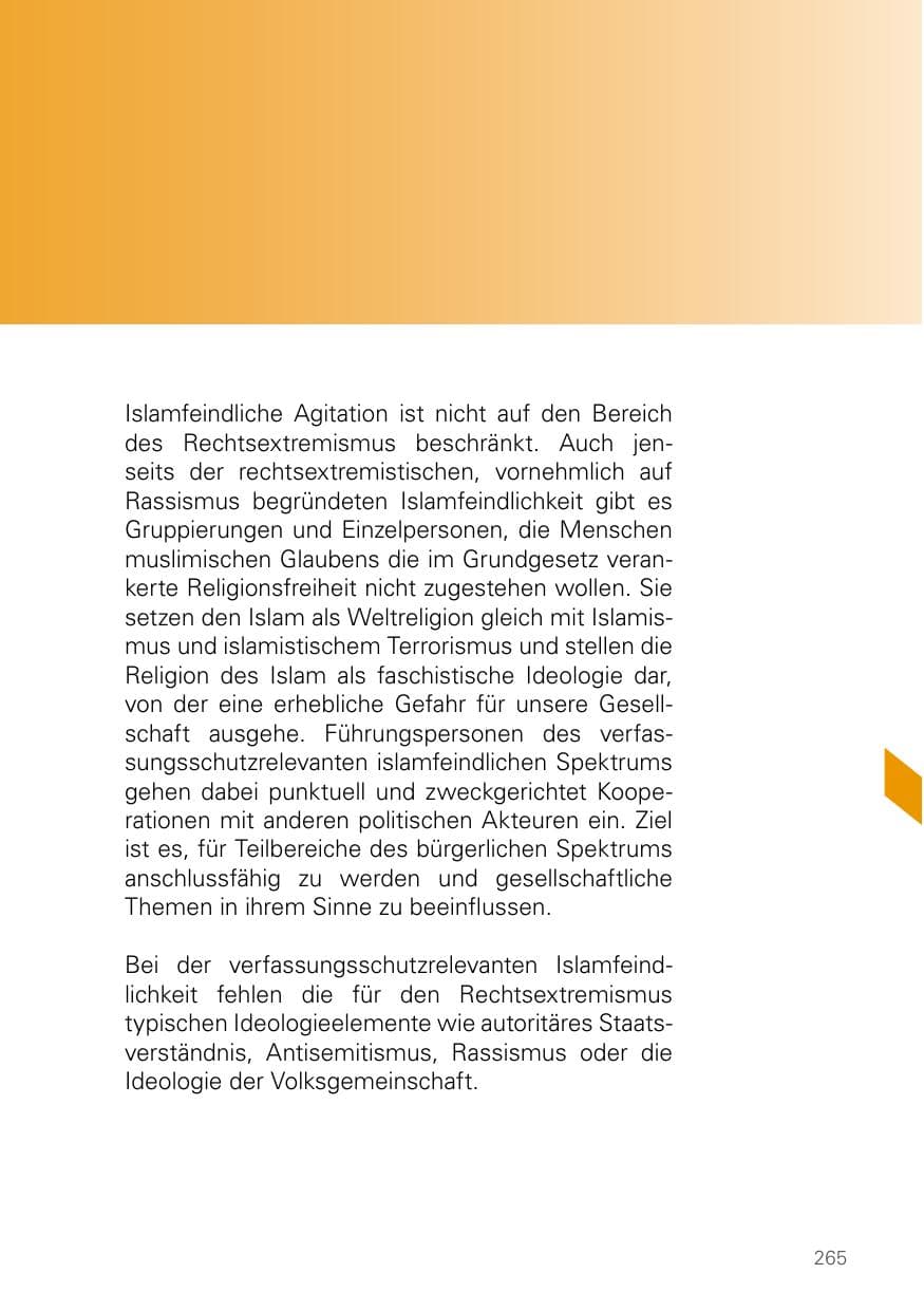 Seite 265 des Verfassungsschutzbericht 2021 Bayern