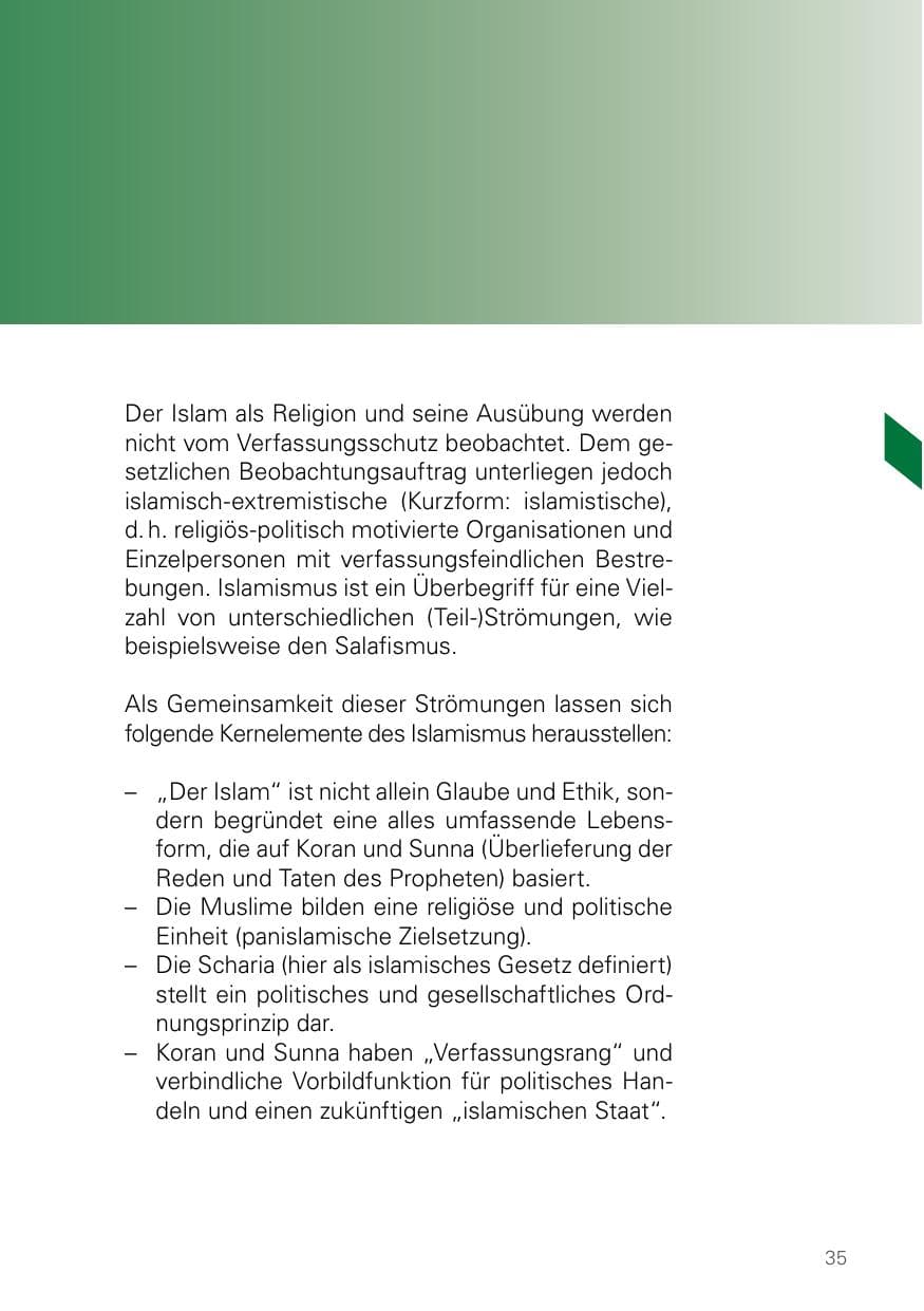Seite 35 des Verfassungsschutzbericht 2021 Bayern