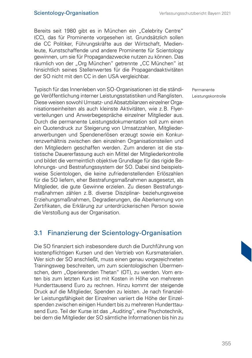 Seite 355 des Verfassungsschutzbericht 2021 Bayern
