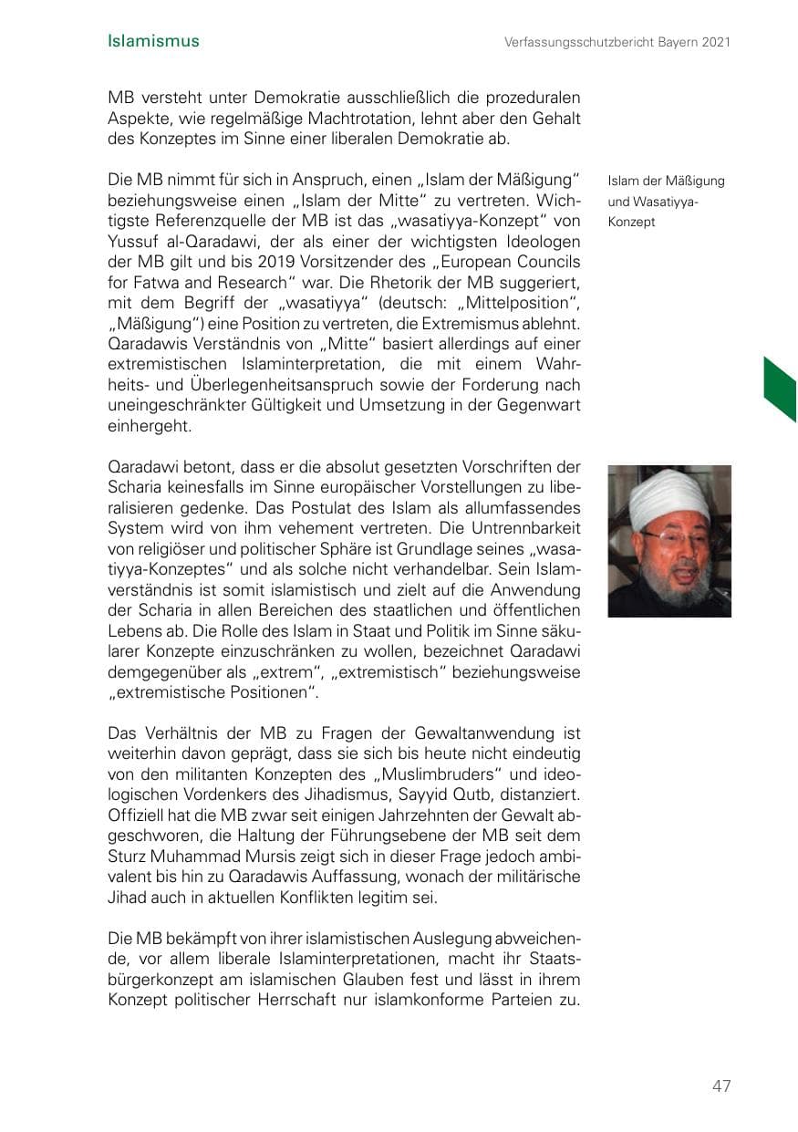 Seite 47 des Verfassungsschutzbericht 2021 Bayern
